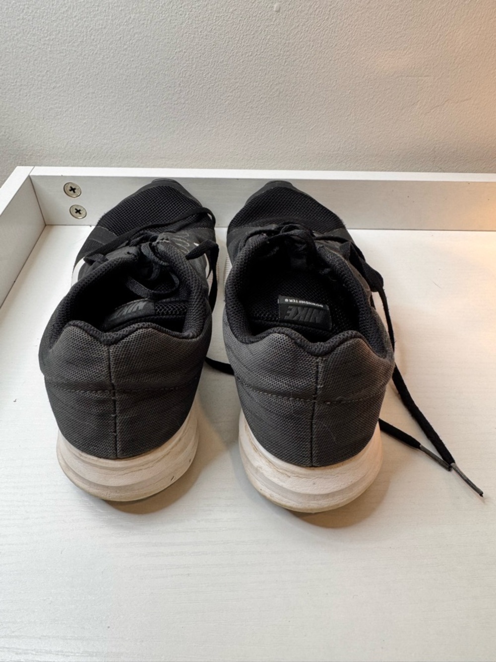 Nike Black Sneakers with White Swoosh - Kids - Picture 2 of 4